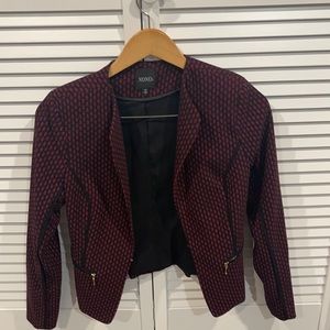 XOXO red and black patterned blazer